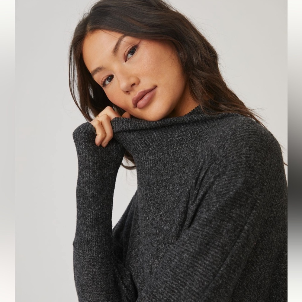 Amado Anthropologie Cowl Neck Poncho Sweater